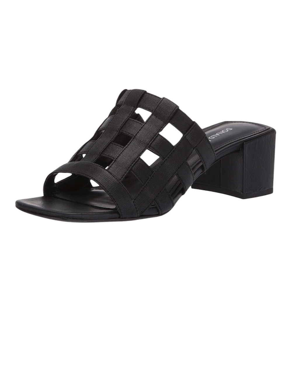 Donald J. Pliner Bradli Black Woven Sandals Slide Mules Size 9.5
